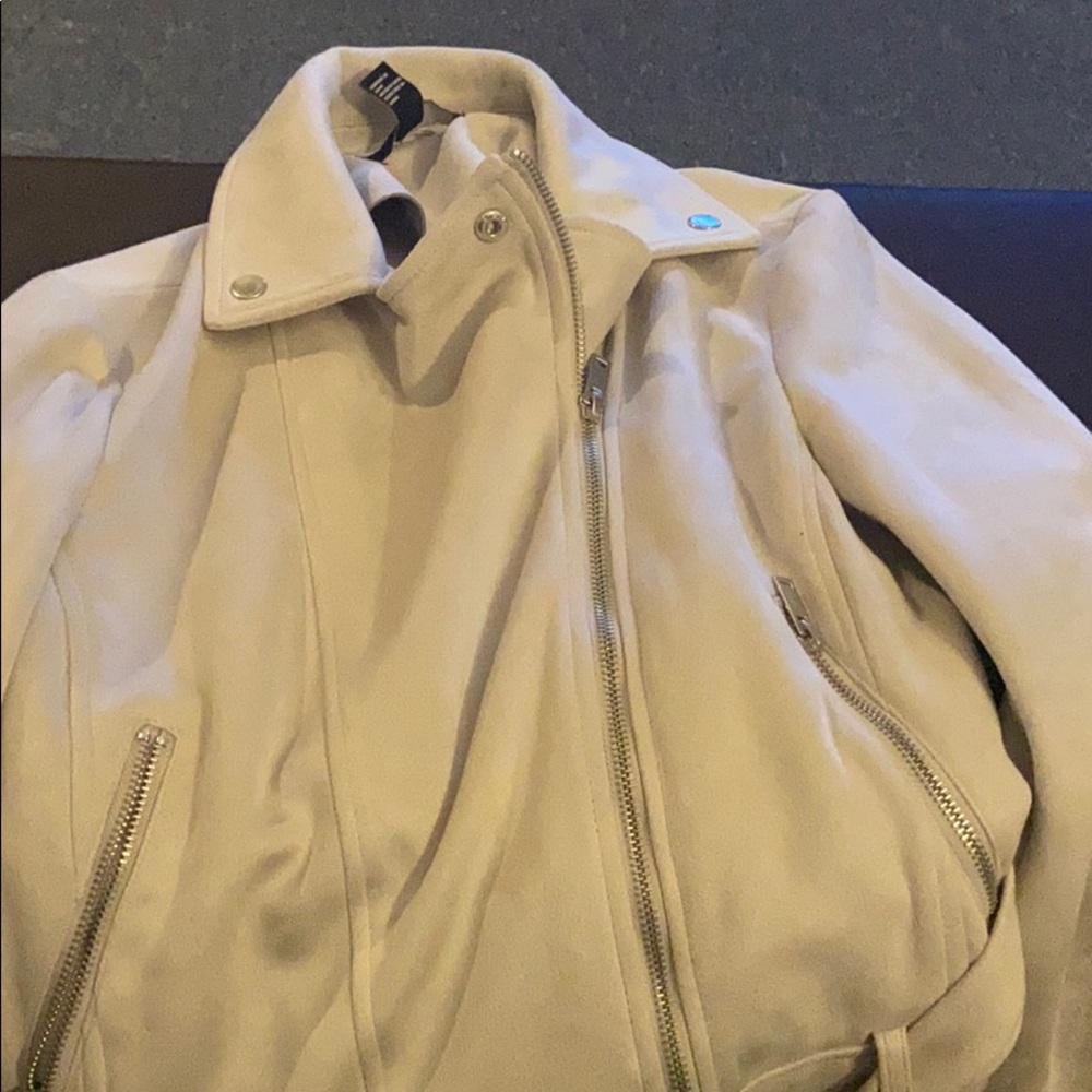 Soft cream bomb shell jacket
